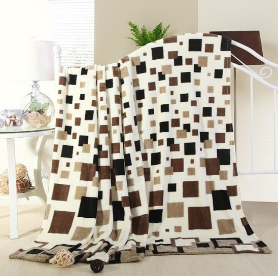 Microplush Printed Fuzzy Plaids Bedspreads